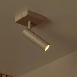 Faretti Da Soffitto-Selezionato da Mazzolaluce Faretto da soffitto tortora orientabile