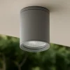 Faretti Da Esterno-Selezionato da Mazzolaluce Faretto da tetto per esterno ip44 cilindro metallo grigio scuro 220v gu10