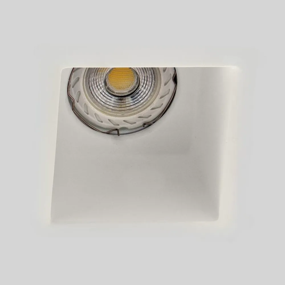 Faretti Da Incasso-IsyLuce Faretto di gesso da incasso quadrato