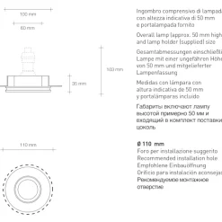 Faretti Da Incasso-Sforzin Illuminazione Faretto di gesso da incasso sforzin thessaly interno rame