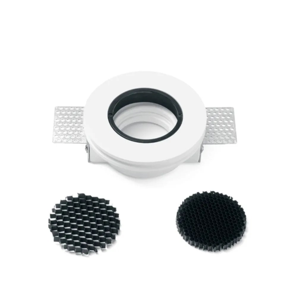 Faretti Da Incasso-Sforzin Illuminazione Faretto di gesso nero da incasso rotondo sforzin phocis