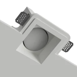 Faretti Da Incasso-Selezionato da Mazzolaluce Faretto di gesso quadrato da incasso a soffitto gx53
