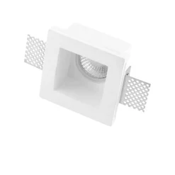 Faretti Da Incasso-Selezionato da Mazzolaluce Faretto di gesso quadrato da incasso a soffitto