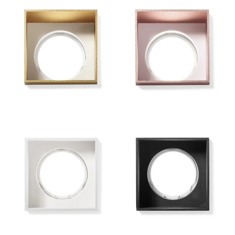 Faretti Da Incasso-Sforzin Illuminazione Faretto di gesso quadrato elis raso sforzin da incasso controsoffitto