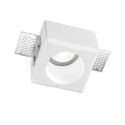 Faretti Da Incasso-Selezionato da Mazzolaluce Faretto di gesso rotondo da incasso per controsoffitto