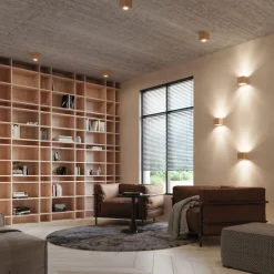 Faretti Da Soffitto-Selezionato da Mazzolaluce Faretto di legno cubo da soffitto per interni