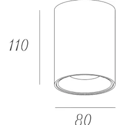 Faretti Da Soffitto-Selezionato da Mazzolaluce Faretto dimmerabile cilindro da soffitto bianco