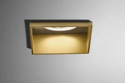 Faretti Da Incasso-Sforzin Illuminazione Faretto elis di gesso quadrato cornice oro da incasso a soffitto