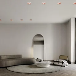Faretti Da Incasso-Sforzin Illuminazione Faretto fa incasso elis raso quadrato di gesso interno rame