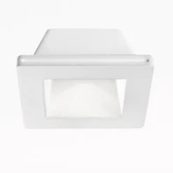 Faretti Da Incasso-Gea Luce Faretto gesso incasso controsoffitto quadrato bianca