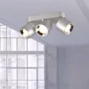 Faretti Da Incasso-Selezionato da Mazzolaluce Faretto grigio da incasso o plafone a soffitto 3 luci orientabili