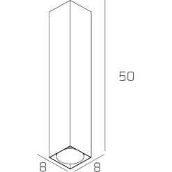 Faretti Da Soffitto-Top Light Faretto grigio da soffitto squadrato plate