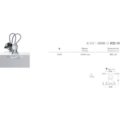 Faretti Da Incasso-Selezionato da Mazzolaluce Faretto gu10 tondo metallo bianco da incasso per soffitto in cartongesso
