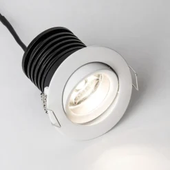 Faretti Da Incasso-Selezionato da Mazzolaluce Faretto incasso led bianco orientabile per cartongesso 2w 3000k