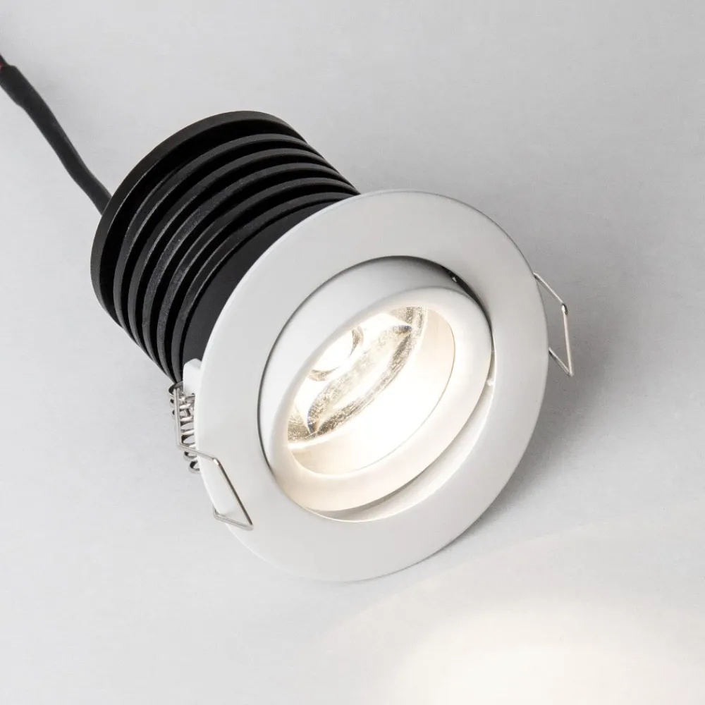 Faretti Da Incasso-Selezionato da Mazzolaluce Faretto incasso led bianco orientabile per cartongesso 2w 3000k