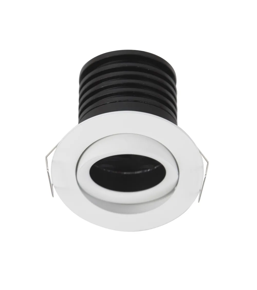 Faretti Da Incasso-Selezionato da Mazzolaluce Faretto incasso led bianco orientabile per cartongesso 2w 3000k
