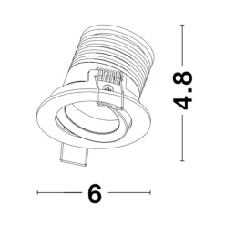 Faretti Da Incasso-Selezionato da Mazzolaluce Faretto incasso led bianco orientabile per cartongesso 2w 3000k