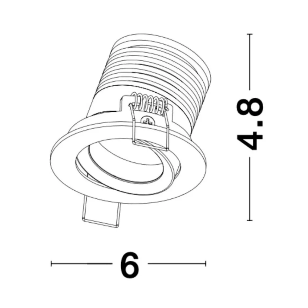 Faretti Da Incasso-Selezionato da Mazzolaluce Faretto incasso led bianco orientabile per cartongesso 2w 3000k