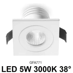 Faretti Da Incasso-Gea Luce Faretto incasso led per controsoffitto 5w 3000k bianco alya
