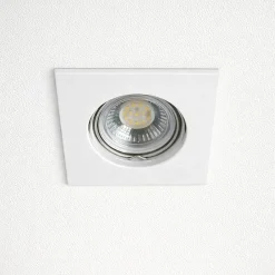 Faretti Da Incasso-Selezionato da Mazzolaluce Faretto incasso per controsoffitto metallo quadrato bianco