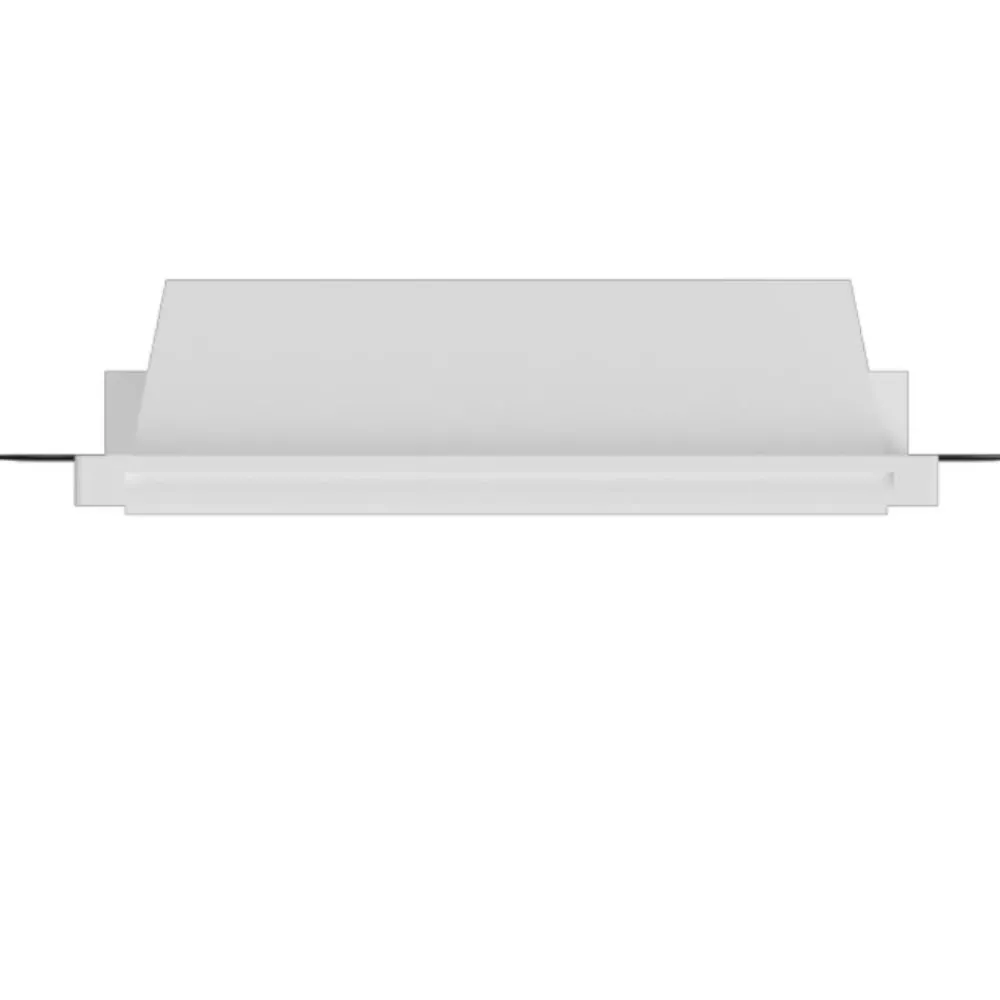 Faretti Da Incasso-Selezionato da Mazzolaluce Faretto in gesso da incasso a soffitto 2 luci rettangolare