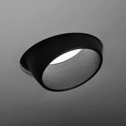 Faretti Da Incasso-Sforzin Illuminazione Faretto in gesso da incasso a soffitto nero sforzin lelanto