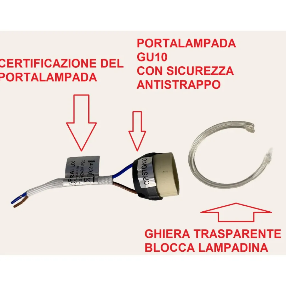 Faretti Da Incasso-IsyLuce Faretto in gesso da incasso per controsoffitto rotondo