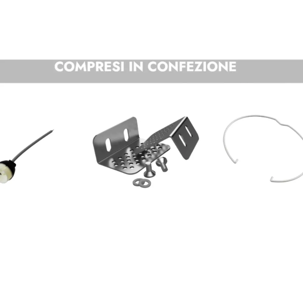 Faretti Da Incasso-Selezionato da Mazzolaluce Faretto in gesso da incasso sporgente a soffitto bianco parallelepipedo