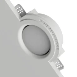 Faretti Da Incasso-Selezionato da Mazzolaluce Faretto in gesso da incasso tondo gx53 led