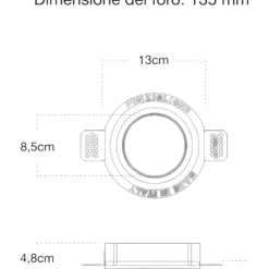 Faretti Da Incasso-Selezionato da Mazzolaluce Faretto in gesso da incasso tondo gx53 led