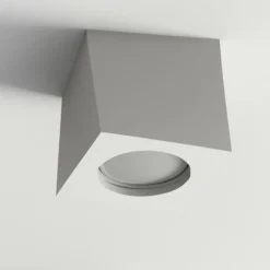 Faretti Da Incasso-Selezionato da Mazzolaluce Faretto in gesso quadrato da incasso a soffitto sporgente