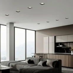Faretti Da Incasso-Sforzin Illuminazione Faretto in gesso quadrato filiatra sforzin incasso per controsoffitto