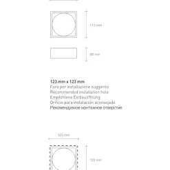 Faretti Da Incasso-Sforzin Illuminazione Faretto in gesso quadrato filiatra sforzin incasso per controsoffitto