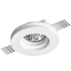 Faretti Da Incasso-Selezionato da Mazzolaluce Faretto in gesso rotondo da incasso per soffitto gu10