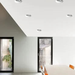 Faretti Da Incasso-Selezionato da Mazzolaluce Faretto in gesso rotondo da incasso per soffitto gu10