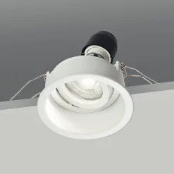 Faretti Da Incasso-IsyLuce Faretto da incasso bianco rotondo orientabile