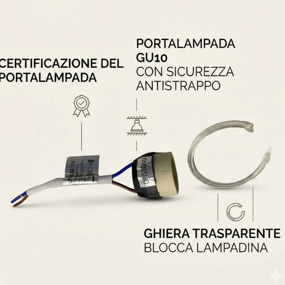 Faretti Da Incasso-IsyLuce Faretto da incasso bianco rotondo orientabile
