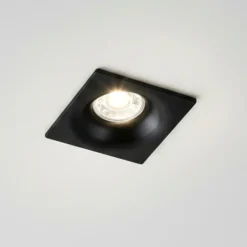 Faretti Da Incasso-IsyLuce Faretto da incasso quadrato nero per controsoffitto