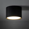 Faretti Da Soffitto-Selezionato da Mazzolaluce Faretto lampada da soffitto cilindro nero rigato gx53