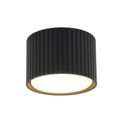 Faretti Da Soffitto-Selezionato da Mazzolaluce Faretto lampada da soffitto cilindro nero rigato gx53