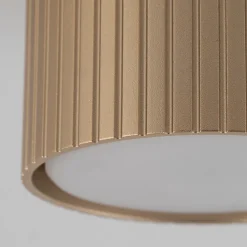 Faretti Da Soffitto-Selezionato da Mazzolaluce Faretto lampada da soffitto cilindro rigato champagne