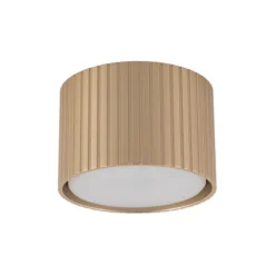Faretti Da Soffitto-Selezionato da Mazzolaluce Faretto lampada da soffitto cilindro rigato champagne
