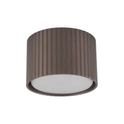 Faretti Da Soffitto-Selezionato da Mazzolaluce Faretto lampada da soffitto marrone cilindro rigato