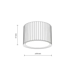 Faretti Da Soffitto-Selezionato da Mazzolaluce Faretto lampada da soffitto marrone cilindro rigato