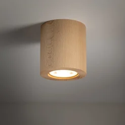 Faretti Da Soffitto-Selezionato da Mazzolaluce Faretto lampada da soffitto scandinavo cilindro di legno