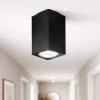 Faretti Da Soffitto-Ondaluce Faretto led a soffitto squadrato nero aloa