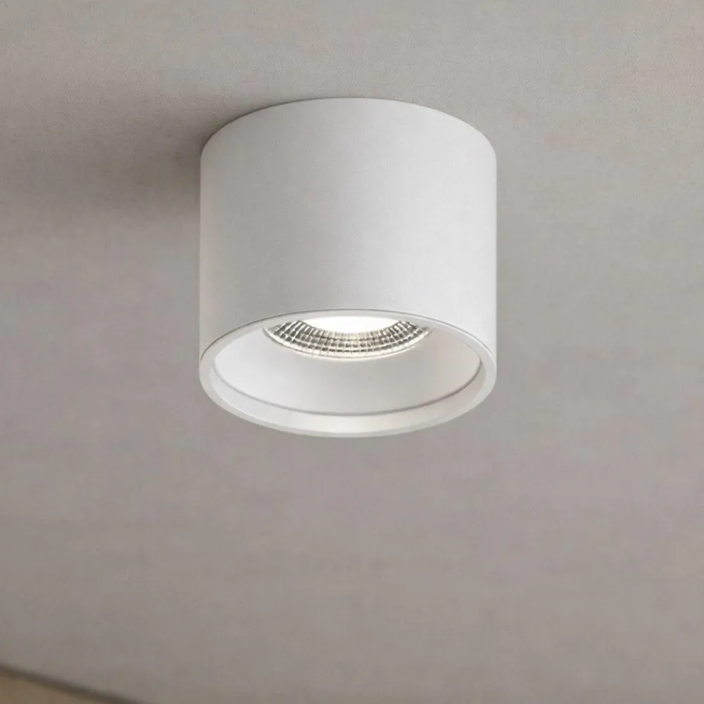 Faretti Da Soffitto-IsyLuce Faretto led cilindro bianco da soffitto 16w 3000k focus