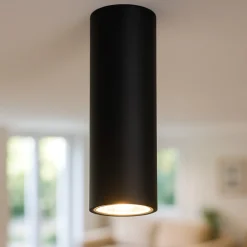 Faretti Da Soffitto-Selezionato da Mazzolaluce Faretto led cilindro da soffitto nero