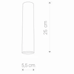 Faretti Da Soffitto-Selezionato da Mazzolaluce Faretto led cilindro da soffitto nero