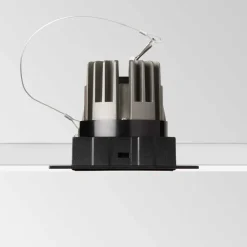 Faretti Da Incasso-Ideal Lux Faretto led da incasso game trimless nero 11w 3000k quadrato